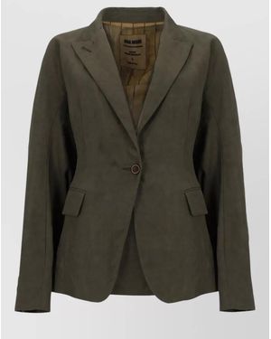 Uma Wang Tailored Kaia Jacket Back Vent Design - Green
