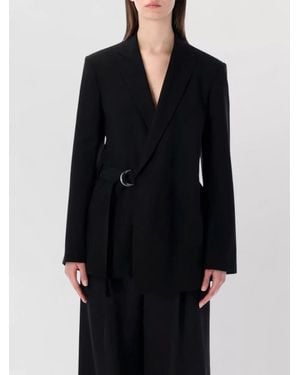 Loewe Belted Wrap Jacket Fluid Tailoring - Black