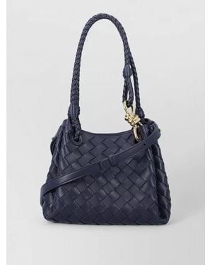 Bottega Veneta Small Parachute Intrecciato Shoulder Bag - Blue