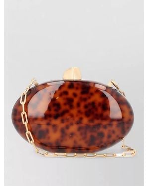 Cult Gaia Acrylic Mini Clutch Bag - Brown