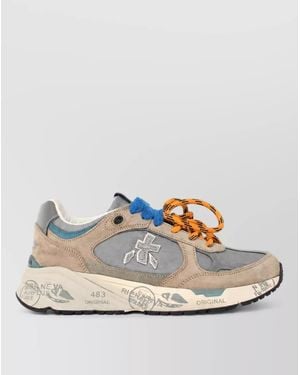 Premiata Leather Low-Top Sneakers - Blue