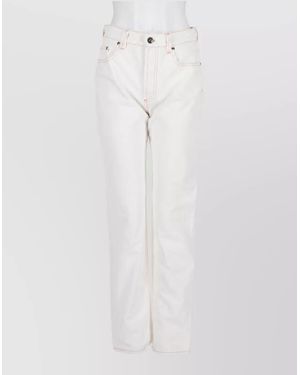 Versace High-Rise Straight-Leg Jeans - White