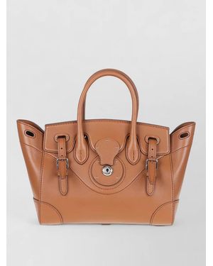 Ralph Lauren Soft Ricky 27 Leather Tote Bag - Brown