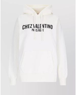 Valentino Cotton Hoodie - White