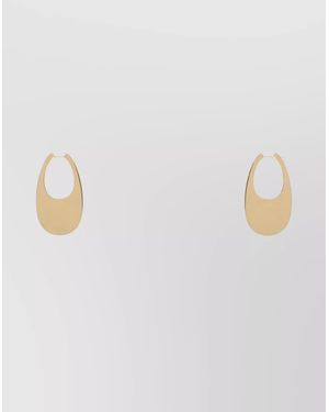 Coperni Oversized Golden Hoop Earrings - White