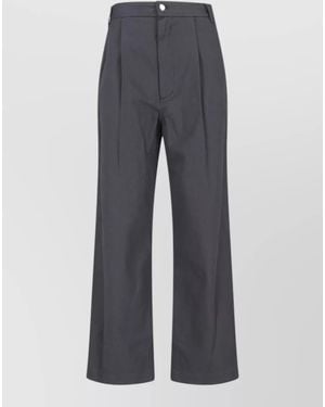 Low Classic Tailored Trousers Pleated Front Belt Loops - Grey