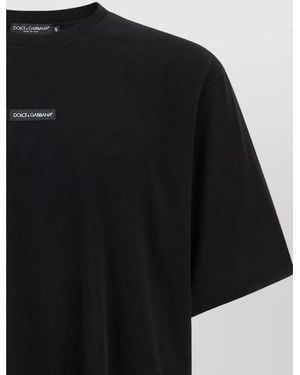 Dolce & Gabbana Cotton Logo Patch T-Shirt - Black