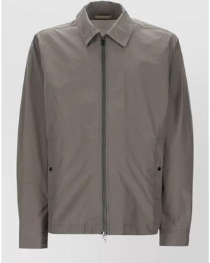 Woolrich Collared Neck Jacket Buttoned Cuffs Pockets - Gray