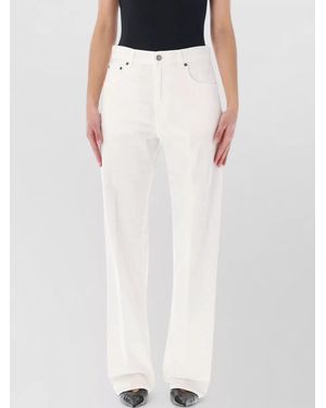 Haikure Denim Relaxed Straight-Leg Trousers - White