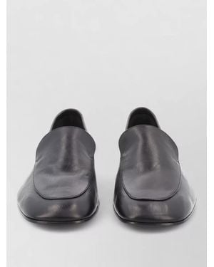 Dries Van Noten Leather Loafers Square Toe Design - Grey