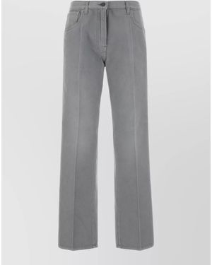 Prada Denim Straight-Leg Pants - Gray