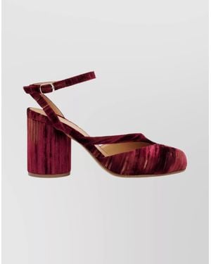 Maison Margiela Sheepskin Tabi Court Shoes - Red