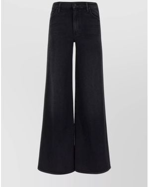 Mother Wide-Leg Denim Pants With Belt Loops - Blue