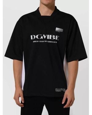 Dolce & Gabbana Polyester Oversized Polo Shirt - Black