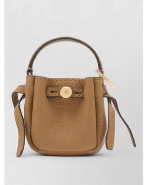 Tory Burch Romy Leather Mini Bucket Bag - Brown
