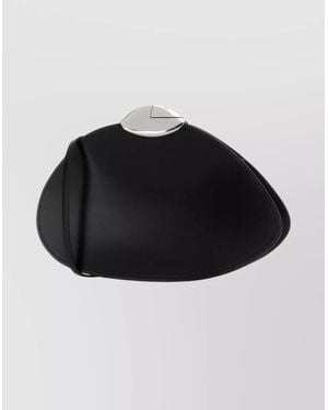 Benedetta Bruzziches Distinctive Leather Belle De Jour Clutch - Black