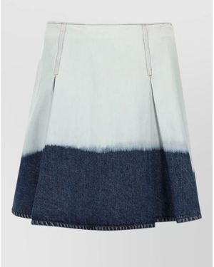 Marni Denim Midi A-Line Skirt - Blue