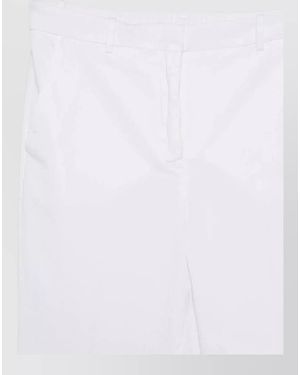 Incotex Galene Straight Leg Cotton Blend Trousers - White