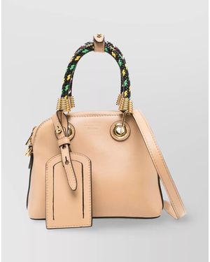 Moschino Leather Shoulder Bag - Natural