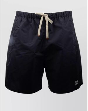 Miu Miu Beach Shorts Featuring Back And Side Pockets - Blue