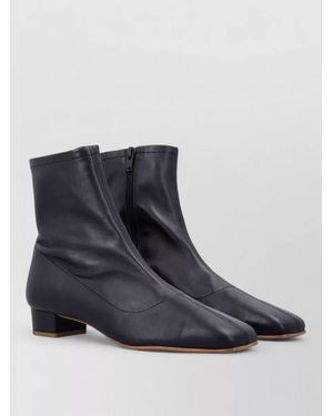BY FAR Leather Ankle Boots - Blue