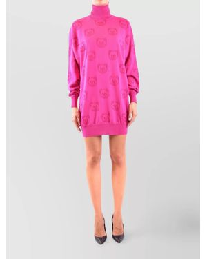 Moschino Wool Mini Dress - Pink