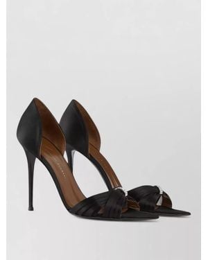 Giuseppe Zanotti Lienn Silk Satin Crossover Court Shoes - Black