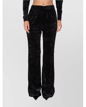 Saint Laurent High-Rise Wide-Leg Pants - Black
