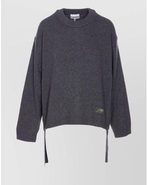 Ganni Oversized Wool Jumper - Blue