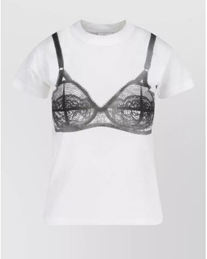VAQUERA Graphic Crew Neck Top Short Sleeves - Grey
