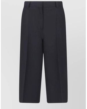 Filippa K Tailored Trousers Belt Loops Button Detail - Blue