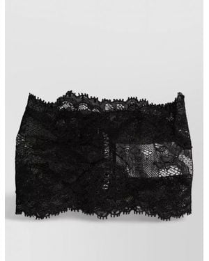 Dolce & Gabbana Lace Bandeau Bustier Top - Black