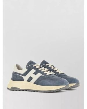 Hogan Leather Low-Top Trainers - Blue