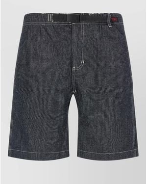 Gramicci Japanese Chambray Bermuda Shorts Belt Loops - Gray