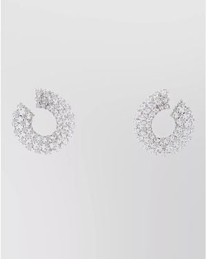 Swarovski Matrix Metal Earrings Crystal Embellishments - Multicolor