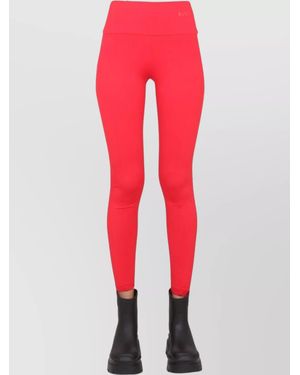 MSGM Logo Print Leggings - Red