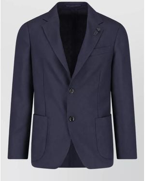 Lardini Virgin Wool Single-Breasted Suit - Blue