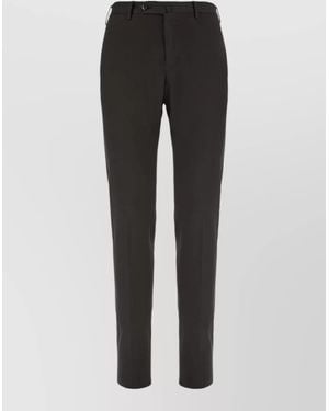 PT Torino Tailored Slim Fit Mid Rise Pants - Black