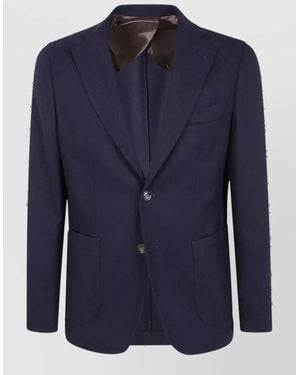 Barba Napoli Virgin Wool Jacket - Blue
