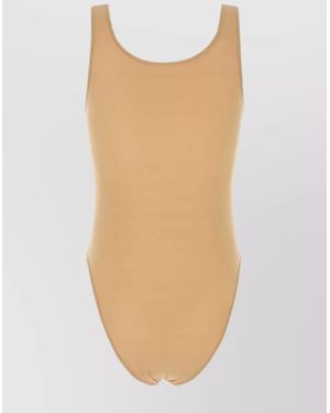 Magda Butrym Stretch Cupro Bodysuit - Natural