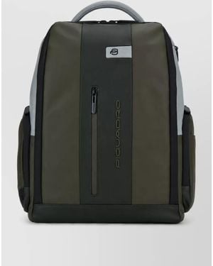 Piquadro Leather Laptop Backpack - Black