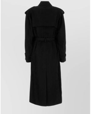 JW Anderson Long Trench Coat Belted - Black