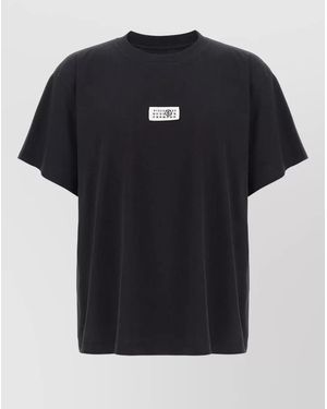MM6 by Maison Margiela Cotton Logo Print Short Sleeve T-Shirt - Black