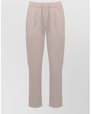 Herno Straight Pants Relaxed Fit Side Slit Pockets - Natural