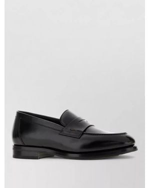 Santoni Leather Loafers - Black