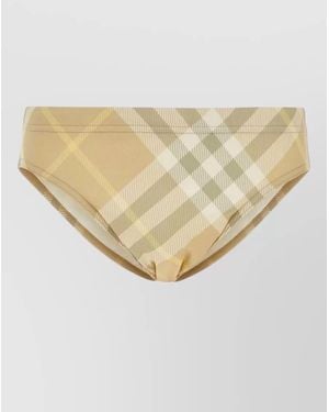 Burberry Printed Nylon Swimming Briefs - Natural