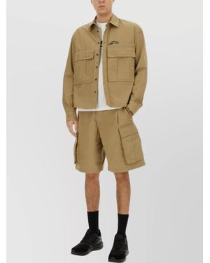 DSquared² Cropped Icon Ripstop Shirt - Natural
