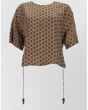 Max Mara Printed Silk Bodysuit - Multicolor