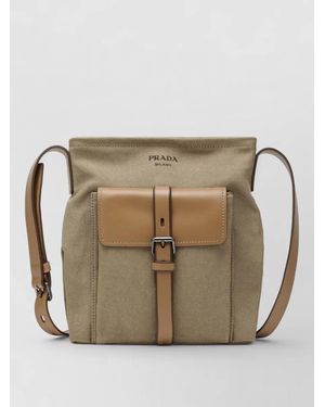 Prada Crossbody Bag Adjustable Strap Design - Natural