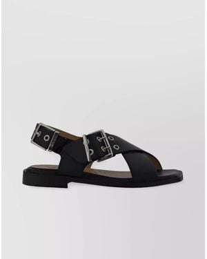 Ganni Studded Sandals - Black